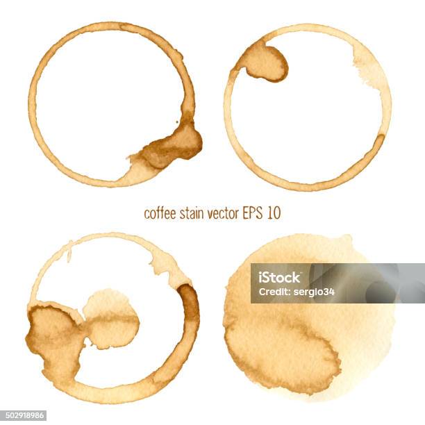 Coffee Stain Stock Illustration - Download Image Now - Coffee - Drink, Wood Stain, Paper