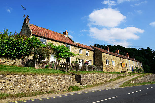 istock Village houses on hill in Hutton-le-Hole 502919598