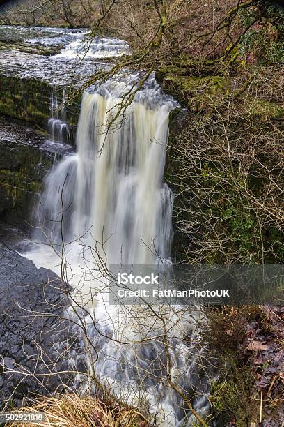 Sgwd Clungwyn Waterfall On The River Afon Mellte South Wales Stock Photo - Download Image Now