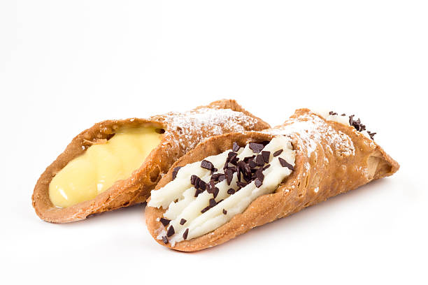 istock Sicilian cannolis with chocolate and cream 502922182
