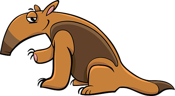 tamandua anteater cartoon Cartoon Illustration of Tamandua Anteater Animal Character anteater stock illustrations