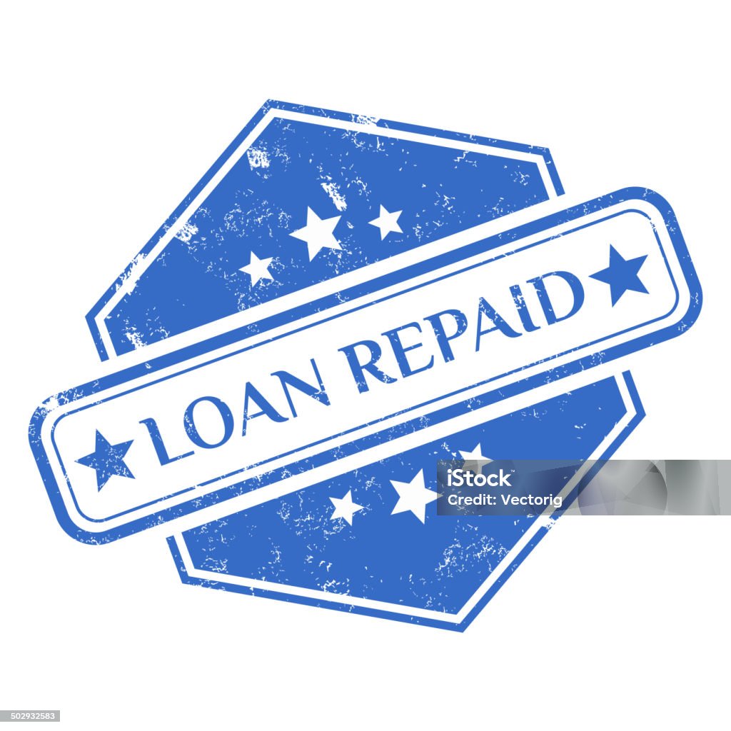 Loan Repaid Agreement stock illustration