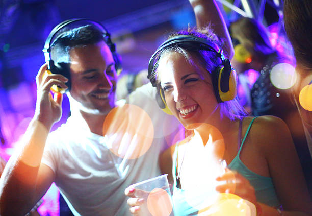 istock People enjoying silent party. 502932797