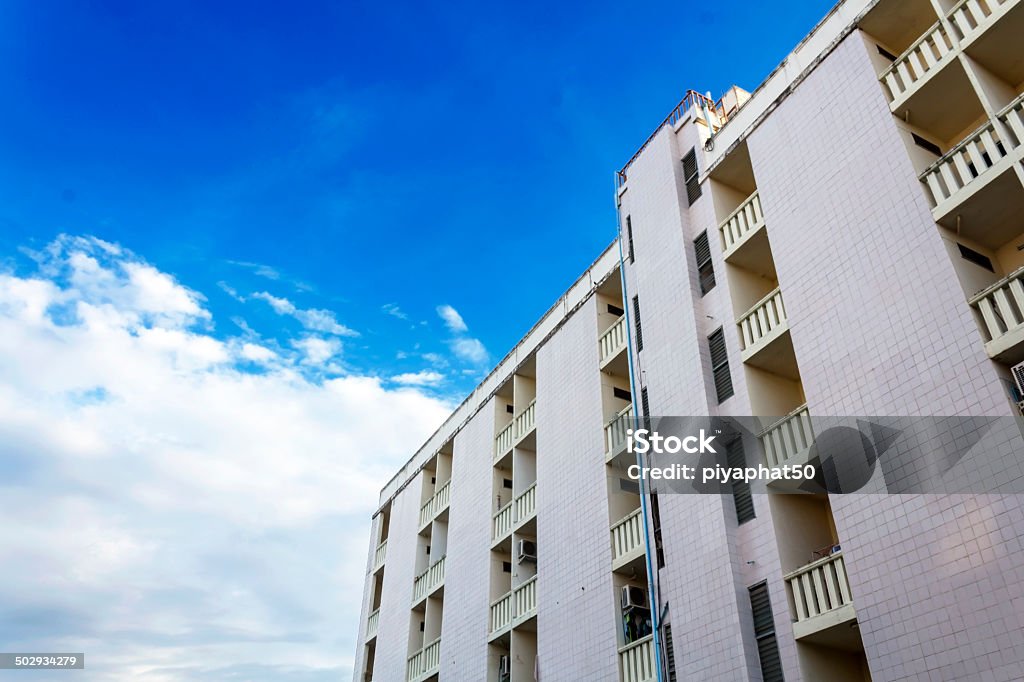 Modern apartment building. Architectural details of modern apartment building. Apartment Stock Photo