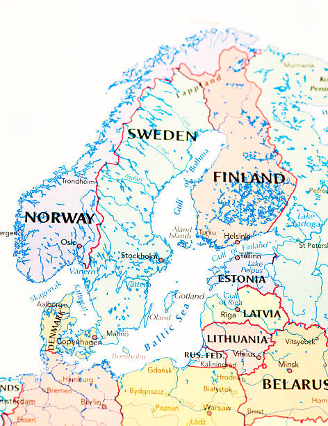 istock Map of Norway Sweden Finland 502934397