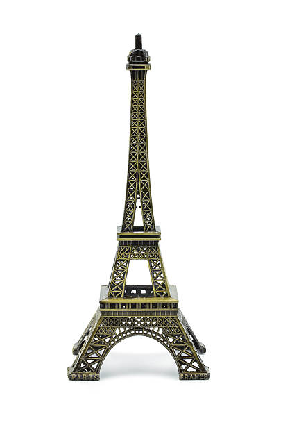 istock Statue of eiffel tower isolated on white background 502934534