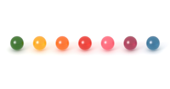 3D rendered image of spheres, for background.