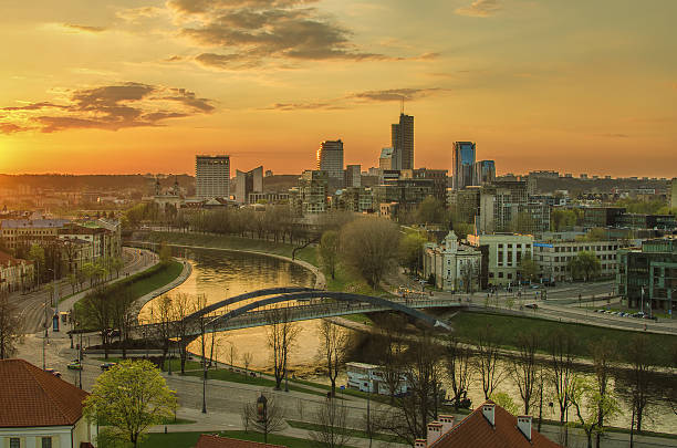 istock Aerial night view of Vilnius (Lithuania) 502936067