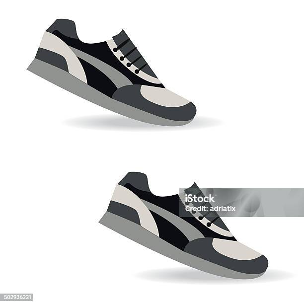 Deux Tendance Snickers Vecteurs libres de droits et plus d'images vectorielles de Chaussures - Chaussures, Collection, Illustration