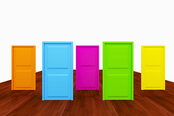 istock Choice with multi color door 502937003