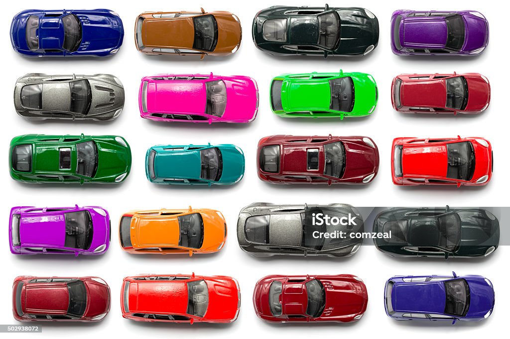 Top View On Colorful Toys Stock Photo Download Image Now - Car, Toy, Model - Object - iStock