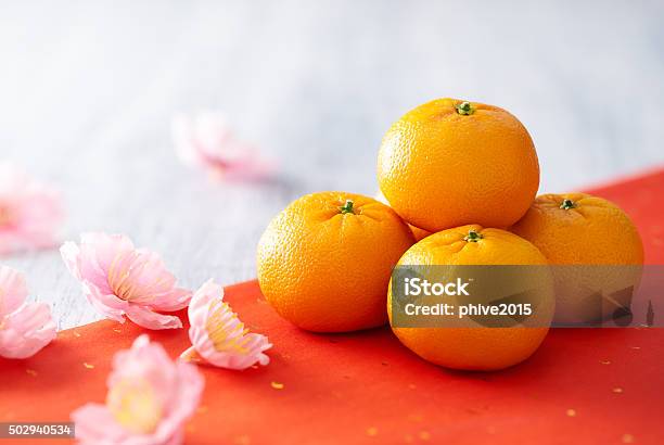 Capodanno Cinese - Fotografie stock e altre immagini di Capodanno cinese - Capodanno cinese, Arancia, Mandarino - Arancia