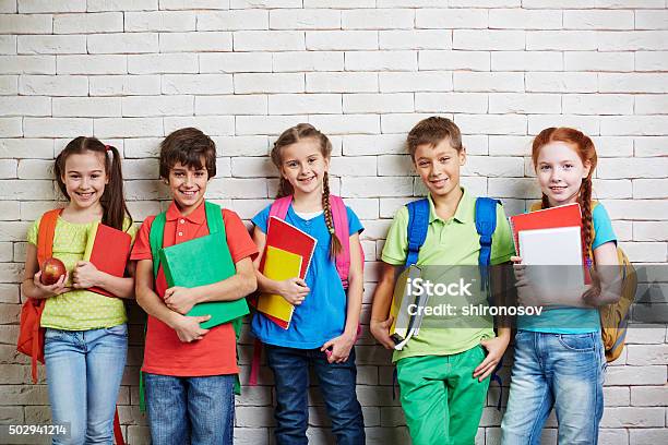 Modern Schoolchildren Stock Photo - Download Image Now - School Children, Elementary Student, Elementary School