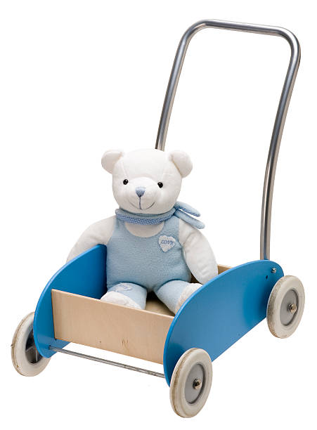 istock Children's cart with teddy bear 502942860