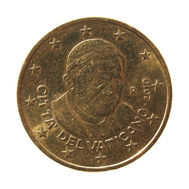 50 Euro cent coin with Pope