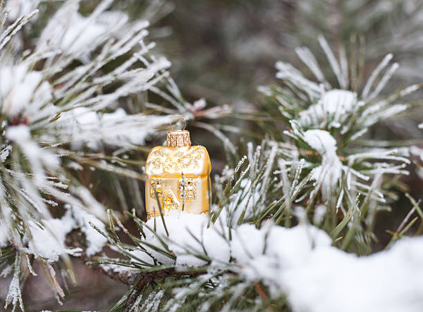 istock Christmas decoration on the fir tree branch 502943434