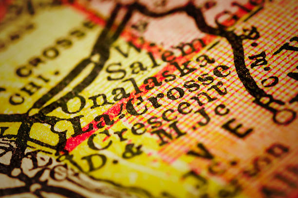 istock La Crosse, Wisconsin on an Antique map 502945512