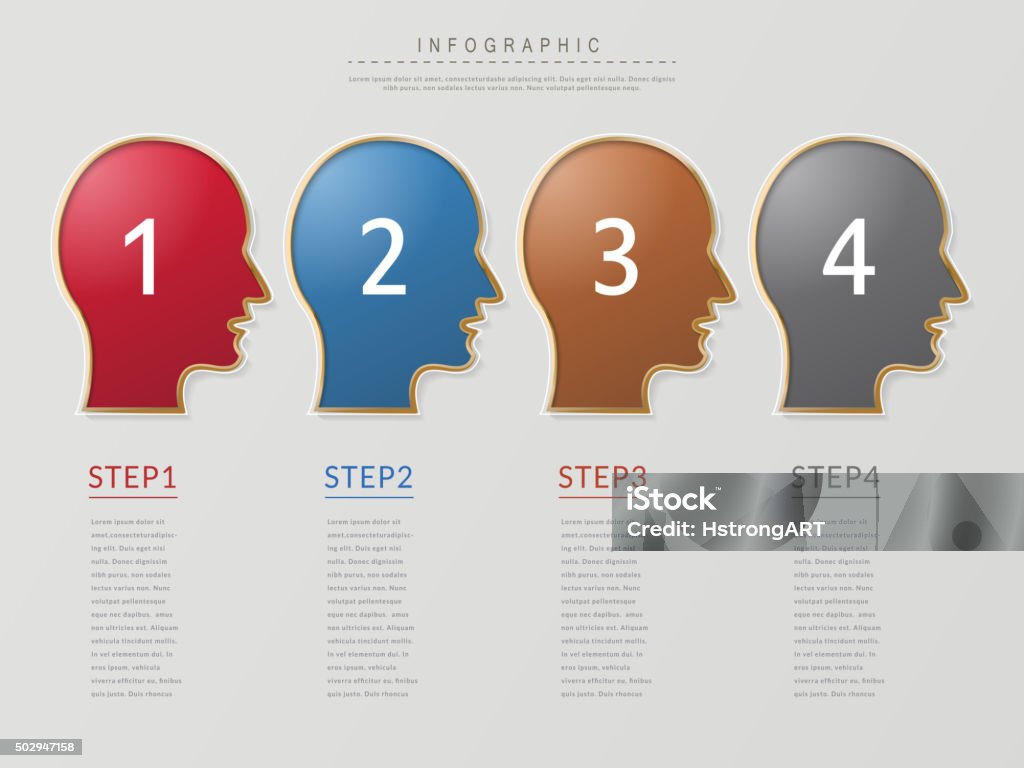 attractive infographic design attractive infographic design with human head elements 2015 stock vector