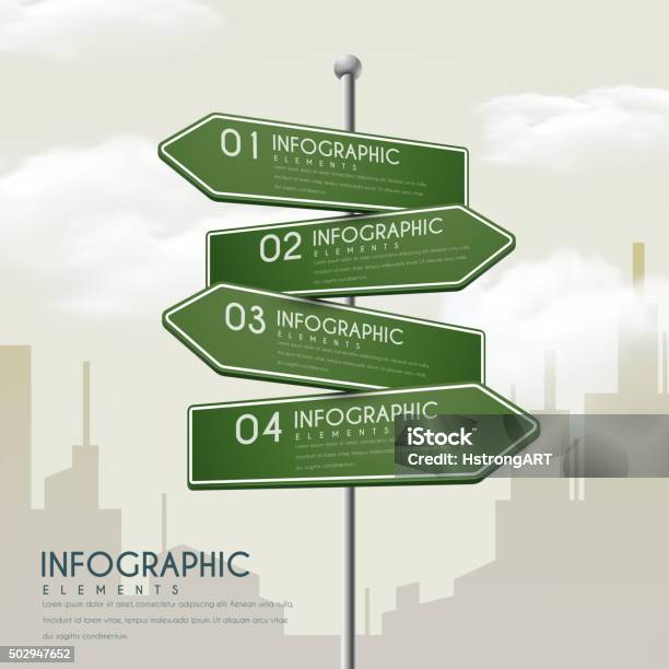 Creative Infographic Design Stock Illustration - Download Image Now - Direction, Road Sign, Sign