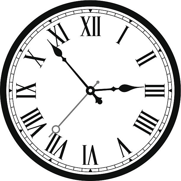 Classic clock Classic clock on a white background isolated clock illustrations stock illustrations