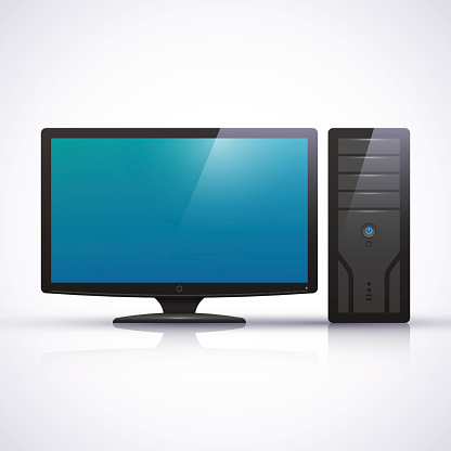 Personal Computer Stock Illustration - Download Image Now - Black Color ...