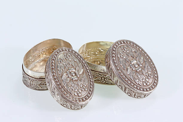 istock Silver bowl crafts of Thailand. 502951999