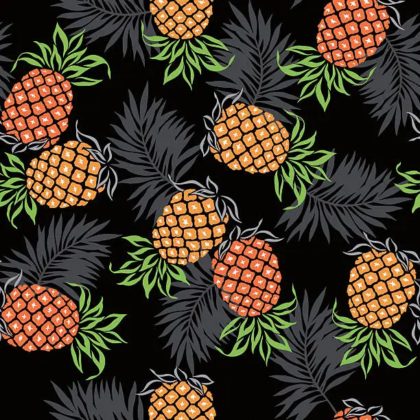 Vector illustration of repetition of pineapple