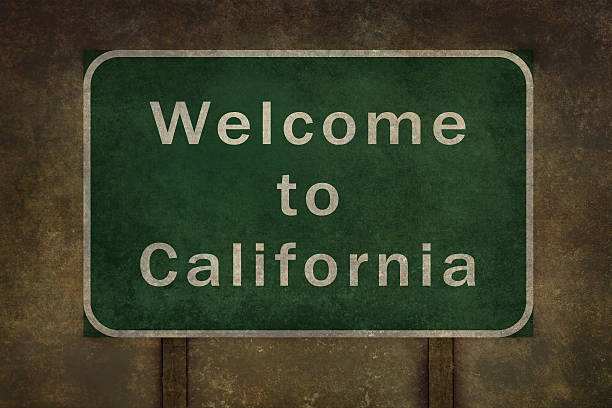 istock Welcome to California highway road side sign 502953447