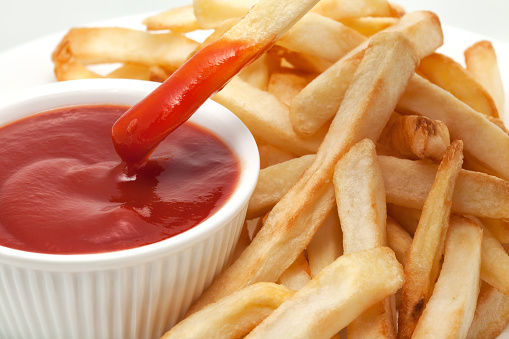 Ketchup with french fries