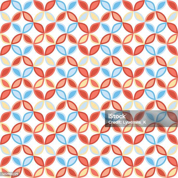 Seamless Bright Geometric Circle Pattern Stock Illustration - Download Image Now - Backgrounds, Checked Pattern, Circle