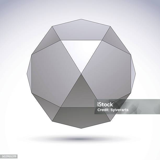 Vector Abstract 3d Object Design Technology Element Stock Illustration ...