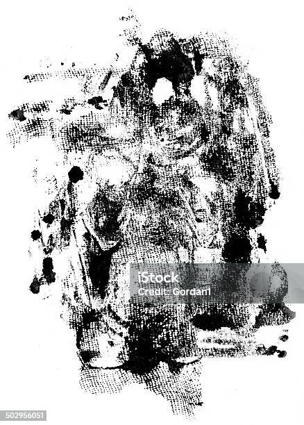 Foto de Tinta De Grunge Textura Isolada No Branco e mais fotos de stock de Abstrato - Abstrato, Computação Gráfica, Danificado