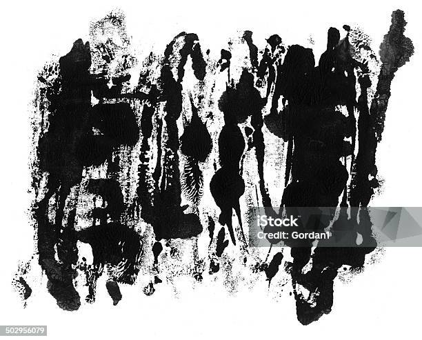 Grunge Tinte Textur Isoliert Auf Weiss Stockfoto und mehr Bilder von Abstrakt - Abstrakt, Am Rand, Beschädigt