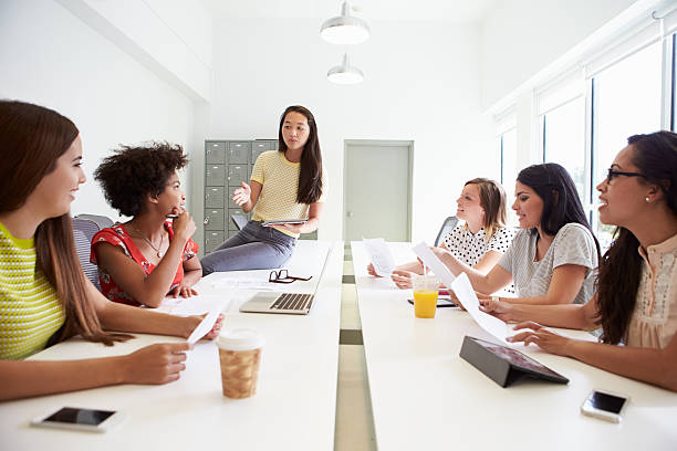 istock Group Of Women Working Together In Design Studio 502956319