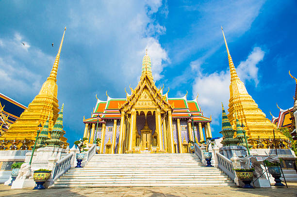 Wat Phra Kaew in Bangkok - Temple of Emerald Buddha stock photo