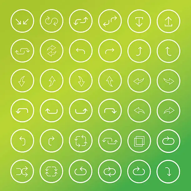 Vector illustration of arrow icons set