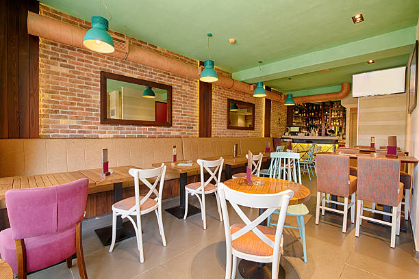 istock Interior of an elegant modern cafe 502964456