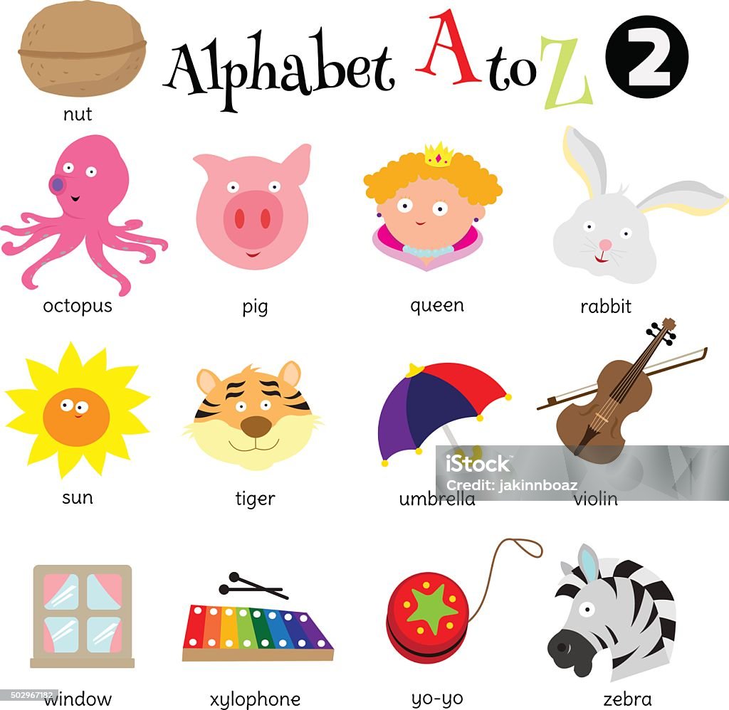 Alphabet A To Z 2 Stock Illustration - Download Image Now - 2015, Alphabet,  Child - Istock