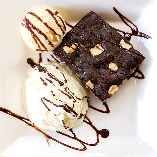 istock Brownies and ice cream. 502970812