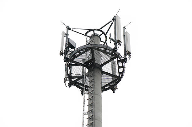 電気通信マスト-送信および受信システム - mobilfunkantenne ストックフォトと画像