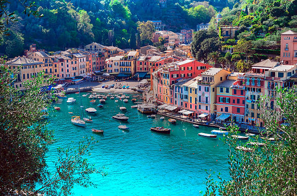 portofino, italia hdr - liguria fotografías e imágenes de stock