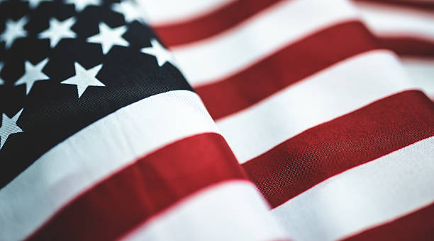 american flag close up