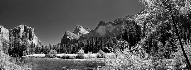 Yosemite Valley Panorama stock photo