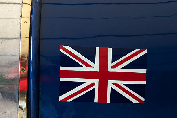 istock union jack on side of classic car 502971169