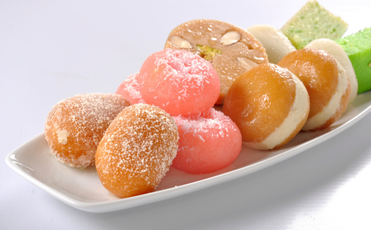 A group of Asian sweets most famous in Pakistan and India