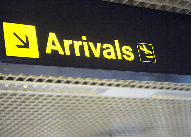 istock Airport information arrivals sign 502972478
