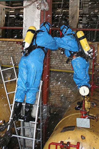 istock Man in chemical protection suit 502973239