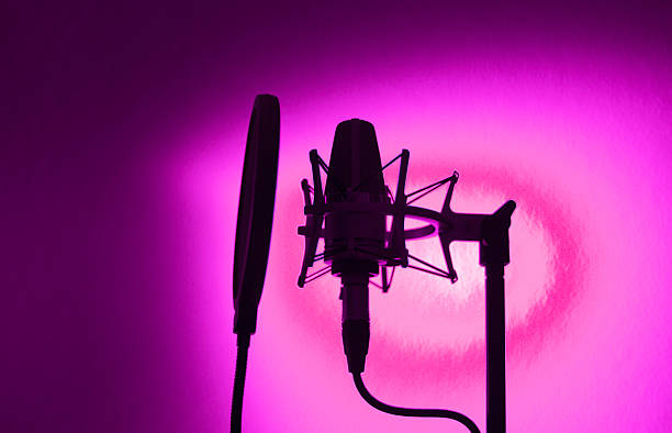 istock Audio recording vocal studio voice microphone 502974588