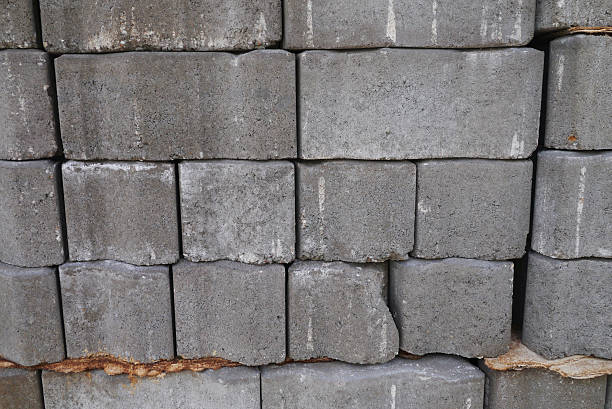 istock Textured background of cement bricks 502974953