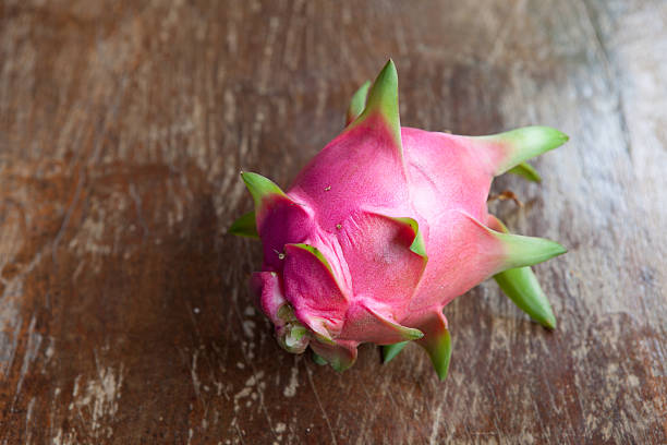 Dragon fruit on the floor stock photo